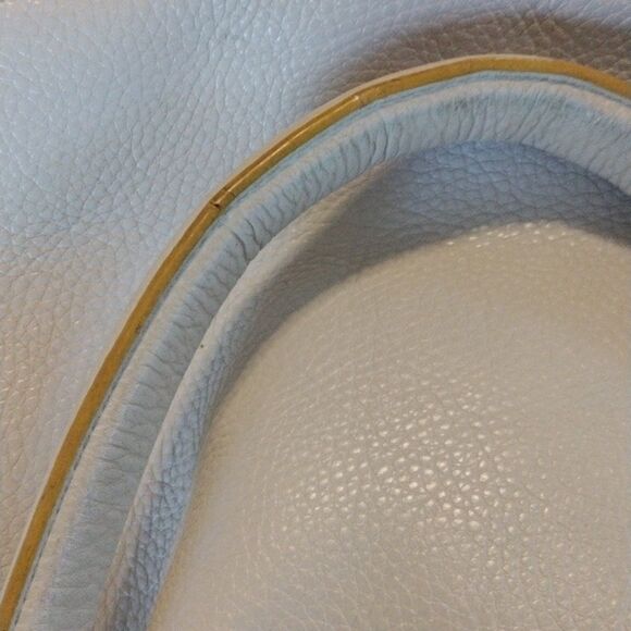 Cole Haan Leather Ivory White Drawstring Hobo Bag - Picture 10 of 16